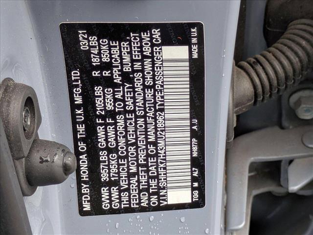 used 2021 Honda Civic car, priced at $21,295