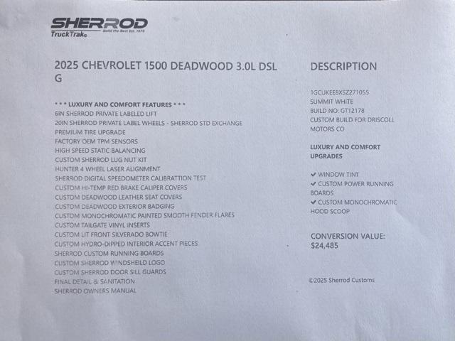 new 2025 Chevrolet Silverado 1500 car, priced at $64,985