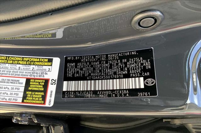 new 2025 Toyota Camry car, priced at $32,647