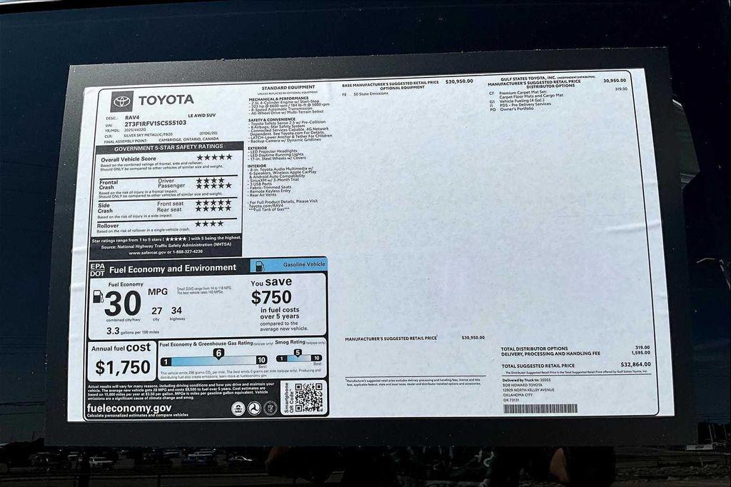 new 2025 Toyota RAV4 car, priced at $31,829