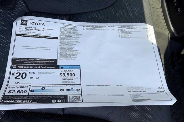 new 2025 Toyota Sequoia car, priced at $84,483