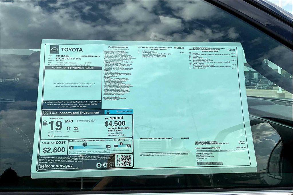 new 2026 Toyota Tundra car, priced at $59,858