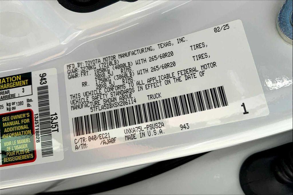 new 2025 Toyota Tundra car, priced at $58,810