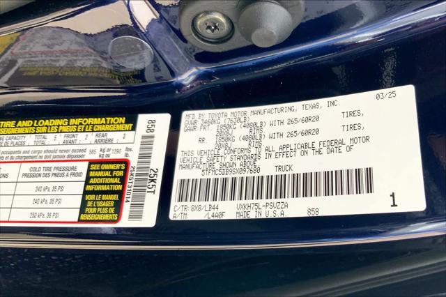 new 2025 Toyota Tundra Hybrid car, priced at $71,157