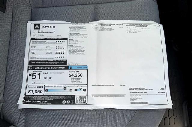 new 2025 Toyota Camry car, priced at $29,894