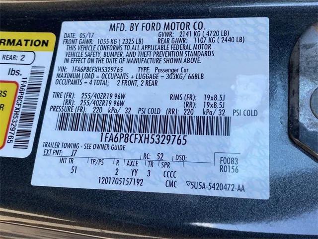 used 2017 Ford Mustang car, priced at $25,864