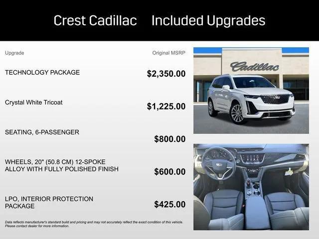 new 2025 Cadillac XT6 car, priced at $60,839