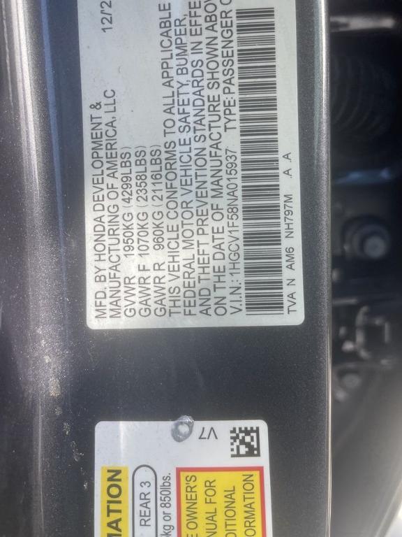 used 2022 Honda Accord car, priced at $23,261