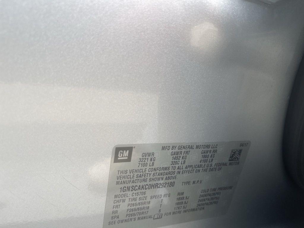 used 2017 Chevrolet Tahoe car, priced at $18,000