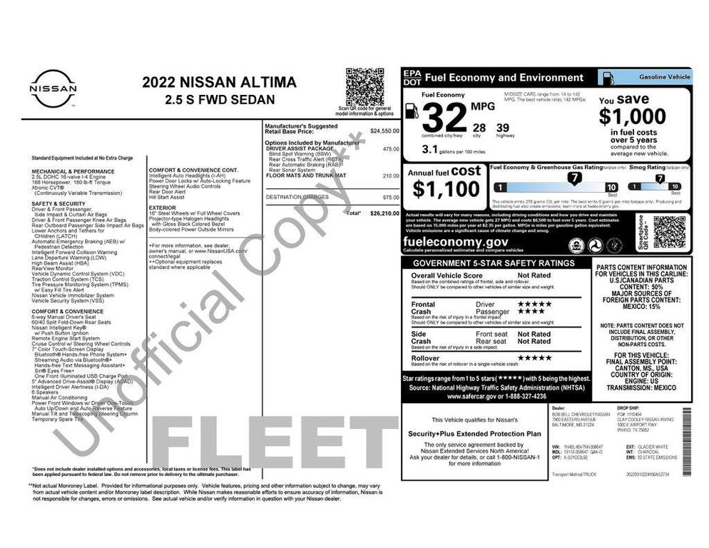 used 2022 Nissan Altima car, priced at $18,599