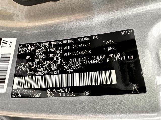 used 2022 Toyota Highlander car, priced at $36,438