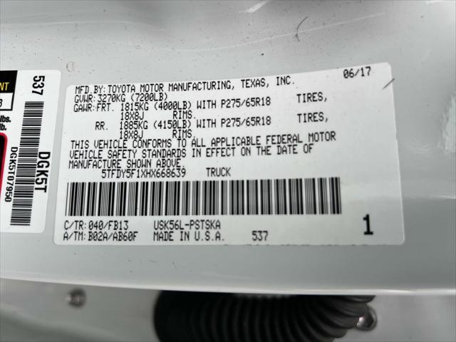 used 2017 Toyota Tundra car, priced at $30,985
