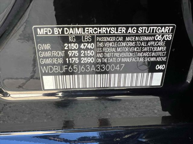 used 2003 Mercedes-Benz E-Class car, priced at $3,999
