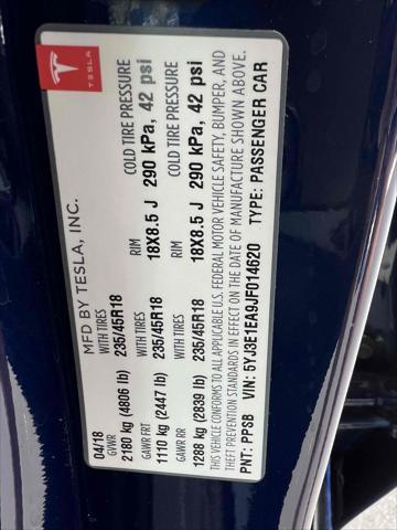 used 2018 Tesla Model 3 car, priced at $18,900