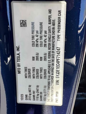 used 2023 Tesla Model 3 car, priced at $19,500
