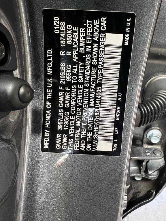 used 2020 Honda Civic car, priced at $20,500