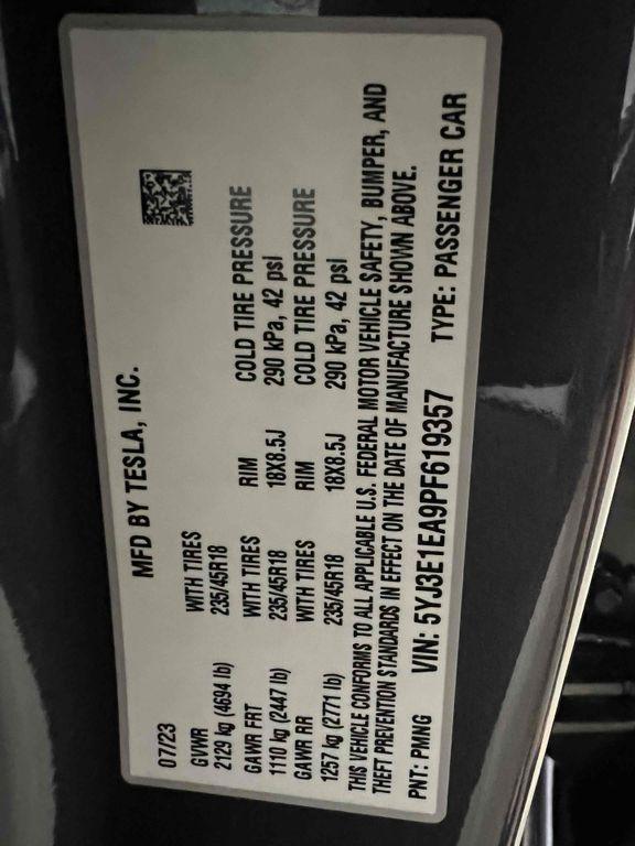 used 2023 Tesla Model 3 car, priced at $20,990
