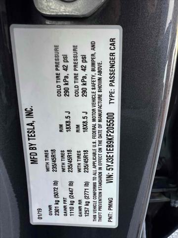 used 2019 Tesla Model 3 car, priced at $19,990