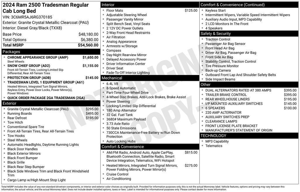 new 2024 Ram 2500 car, priced at $46,715