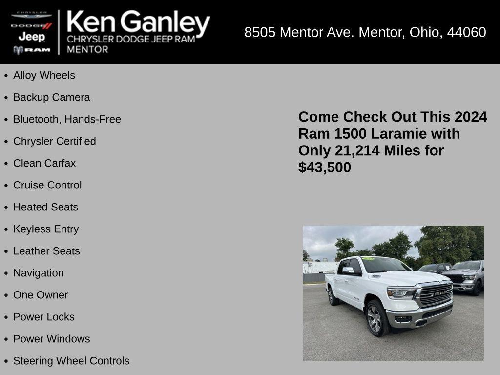 used 2024 Ram 1500 car, priced at $43,500