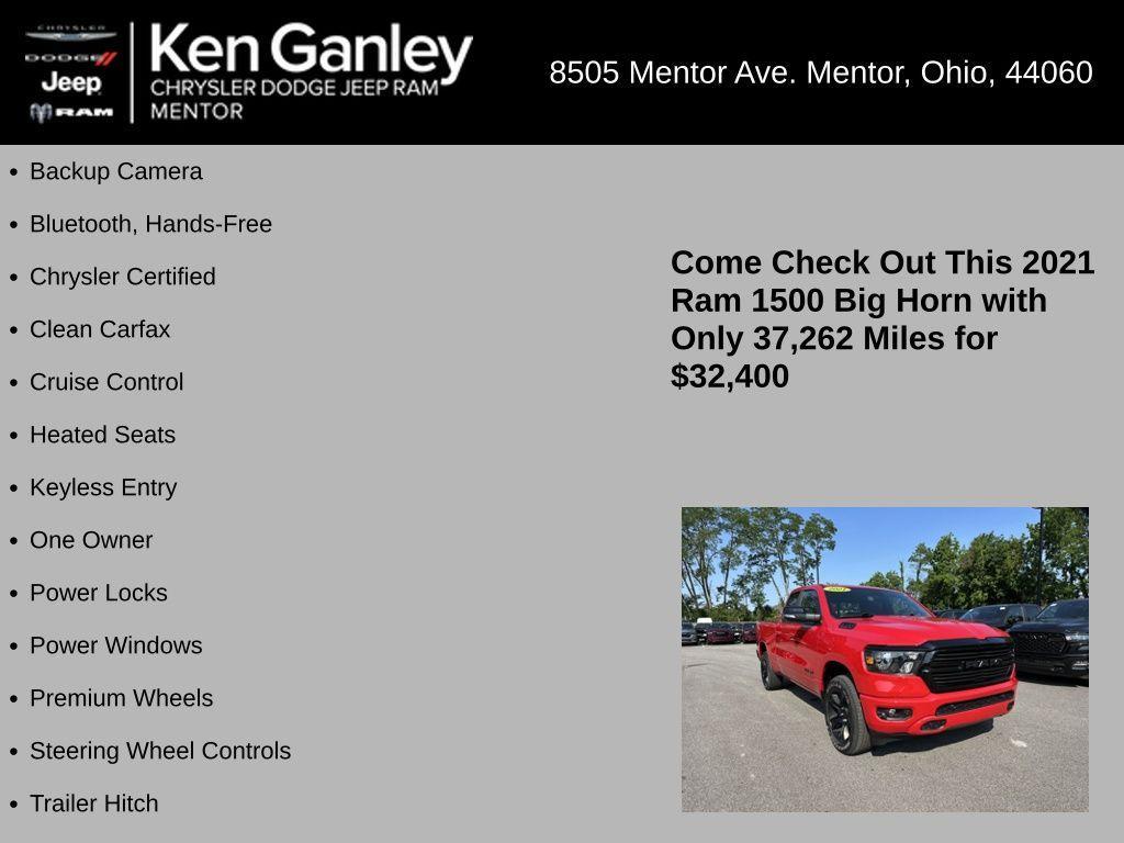 used 2021 Ram 1500 car, priced at $32,400