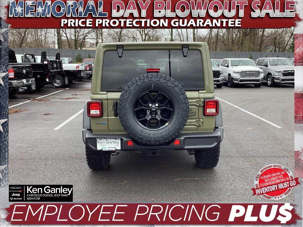 new 2025 Jeep Wrangler 4xe car, priced at $55,500