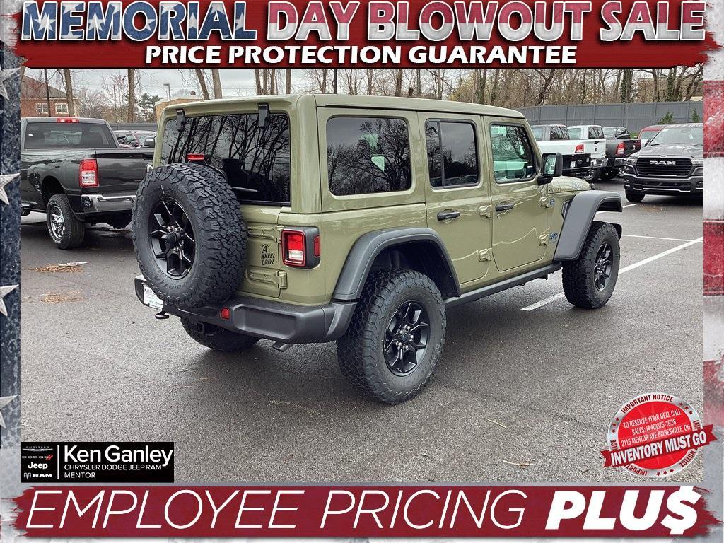 new 2025 Jeep Wrangler 4xe car, priced at $55,500