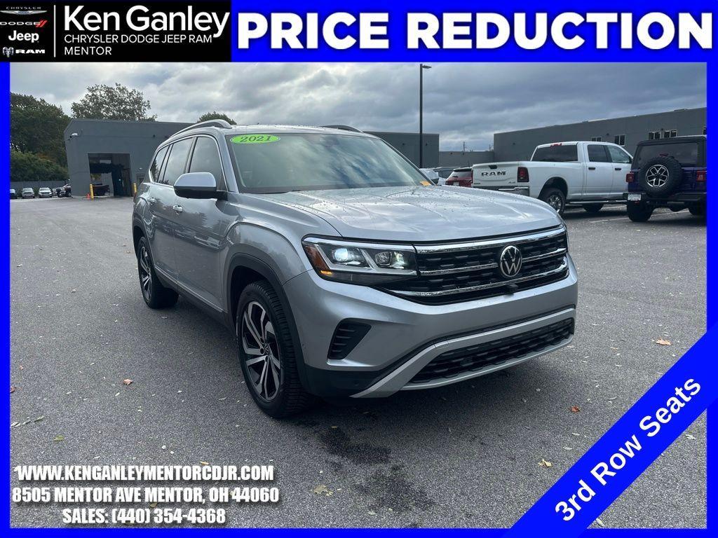 used 2021 Volkswagen Atlas car, priced at $30,500
