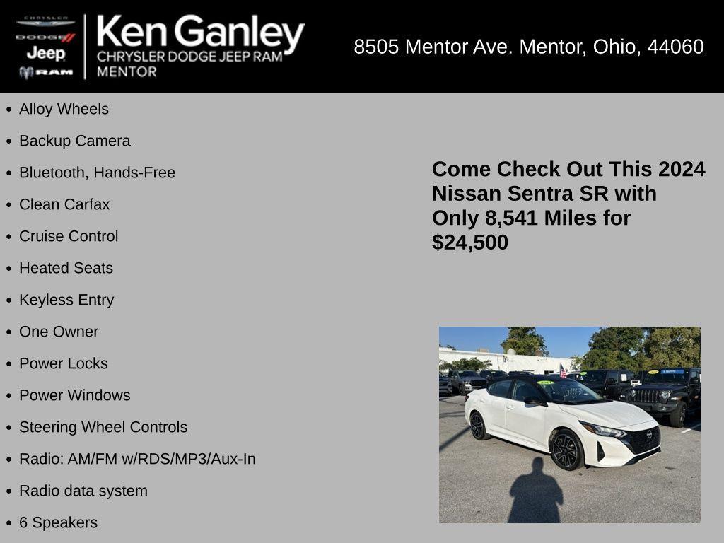 used 2024 Nissan Sentra car, priced at $24,500