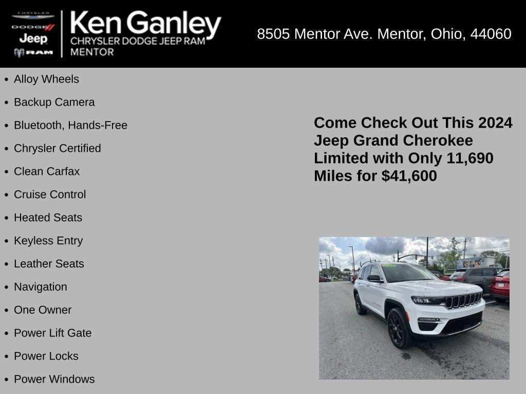 used 2024 Jeep Grand Cherokee car, priced at $41,600