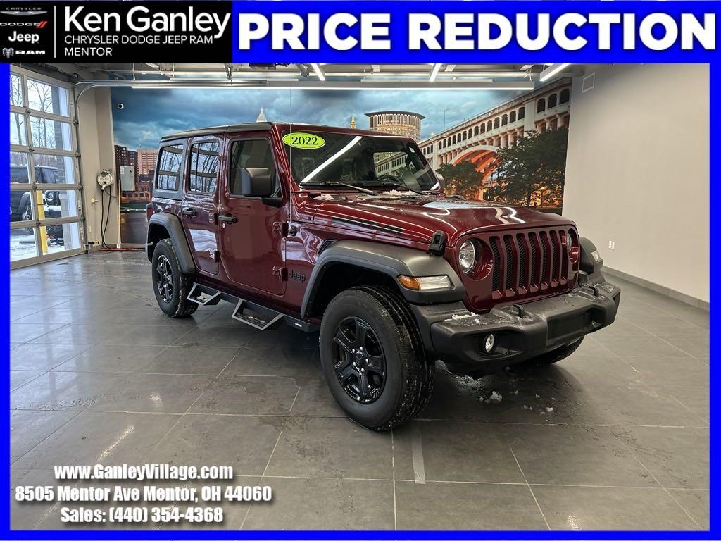 used 2022 Jeep Wrangler Unlimited car, priced at $32,500