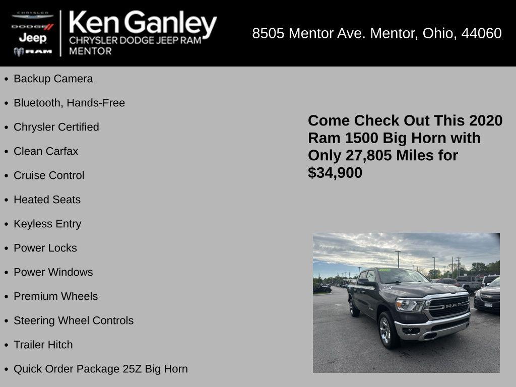 used 2020 Ram 1500 car, priced at $34,900