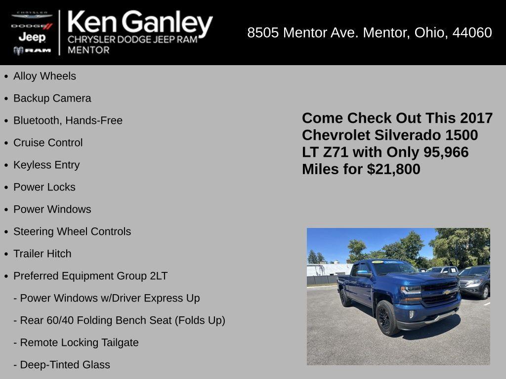 used 2017 Chevrolet Silverado 1500 car, priced at $21,800
