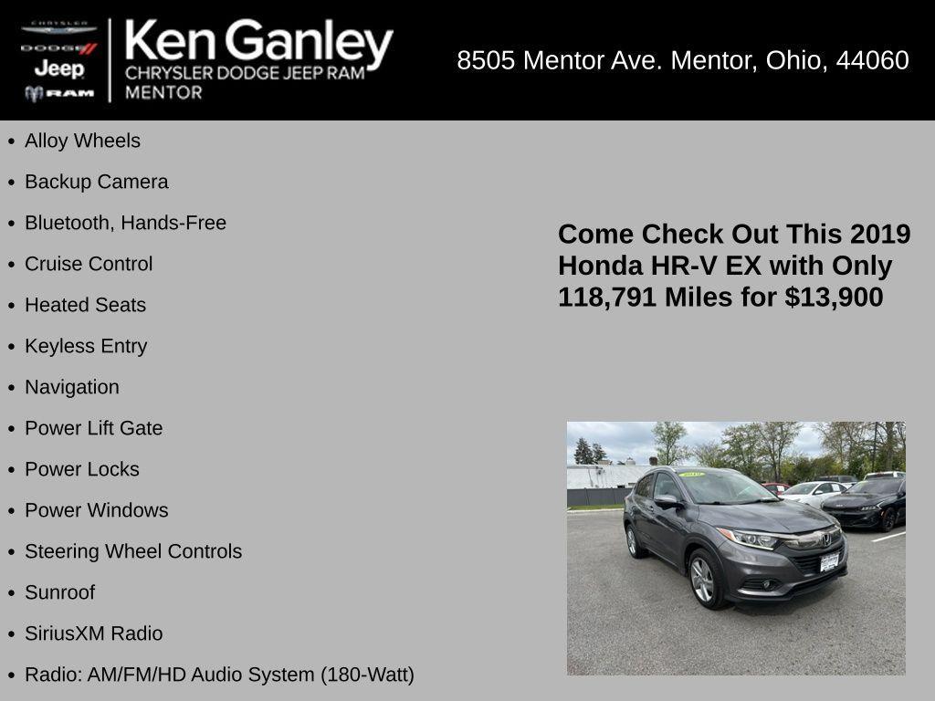 used 2019 Honda HR-V car, priced at $13,900