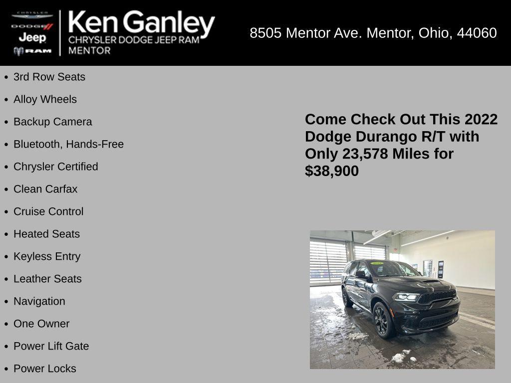 used 2022 Dodge Durango car, priced at $38,900