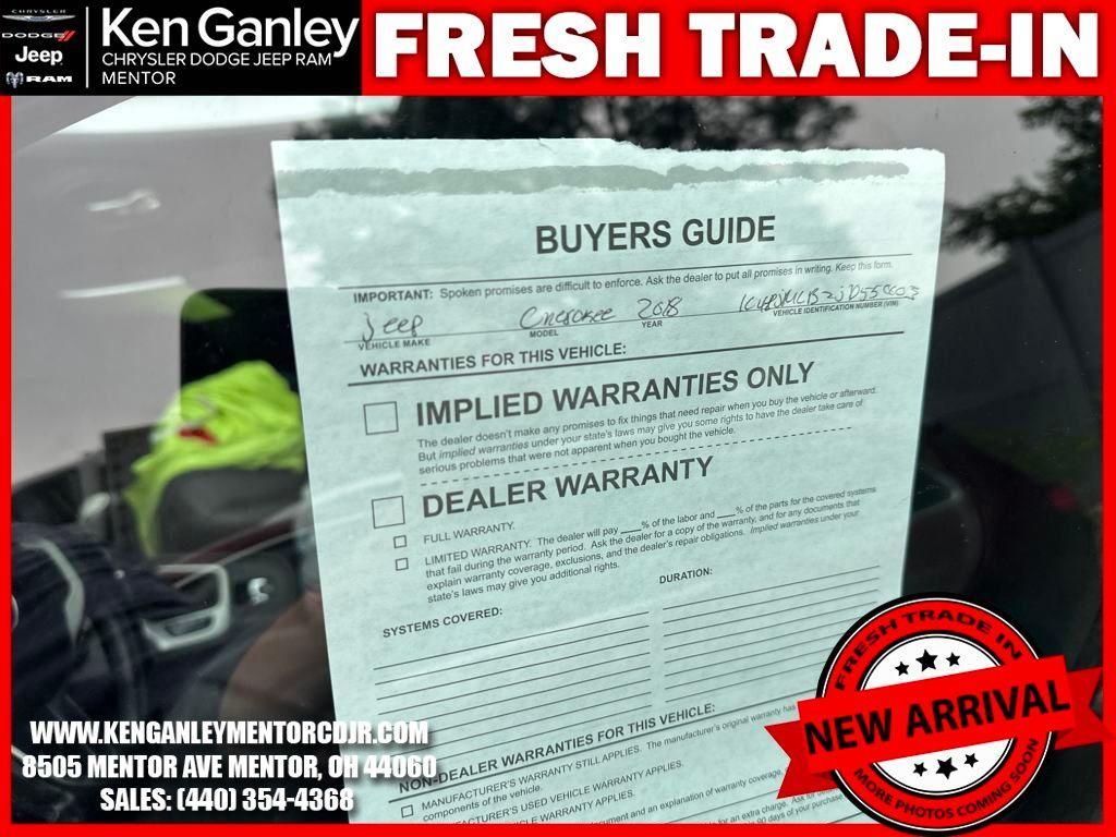 used 2018 Jeep Cherokee car, priced at $12,900