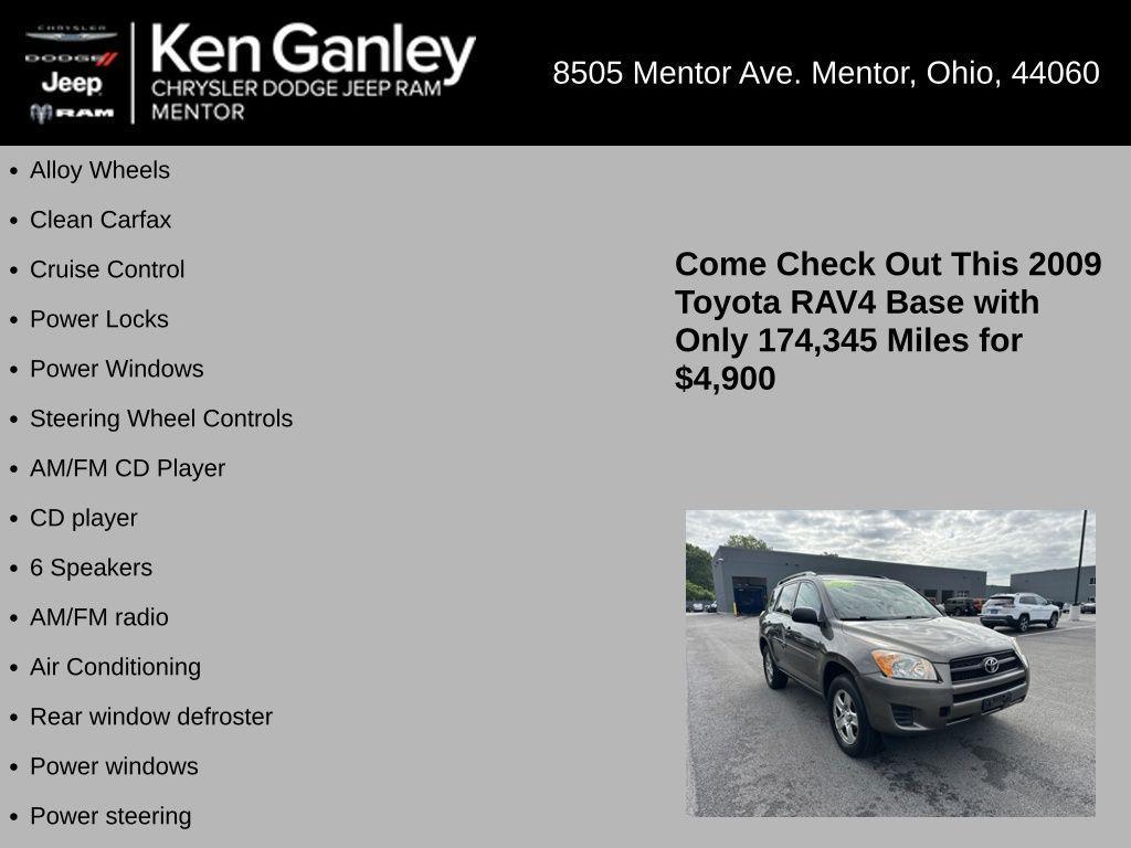 used 2009 Toyota RAV4 car, priced at $4,900