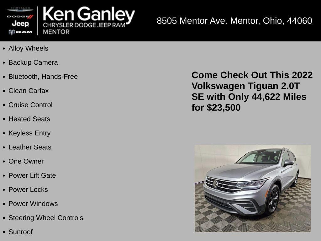 used 2022 Volkswagen Tiguan car, priced at $23,500