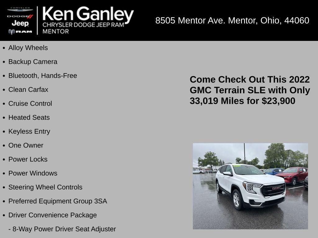 used 2022 GMC Terrain car, priced at $23,900