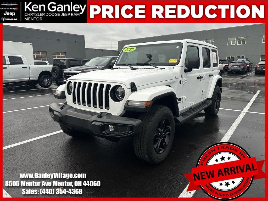 used 2022 Jeep Wrangler Unlimited car, priced at $36,100