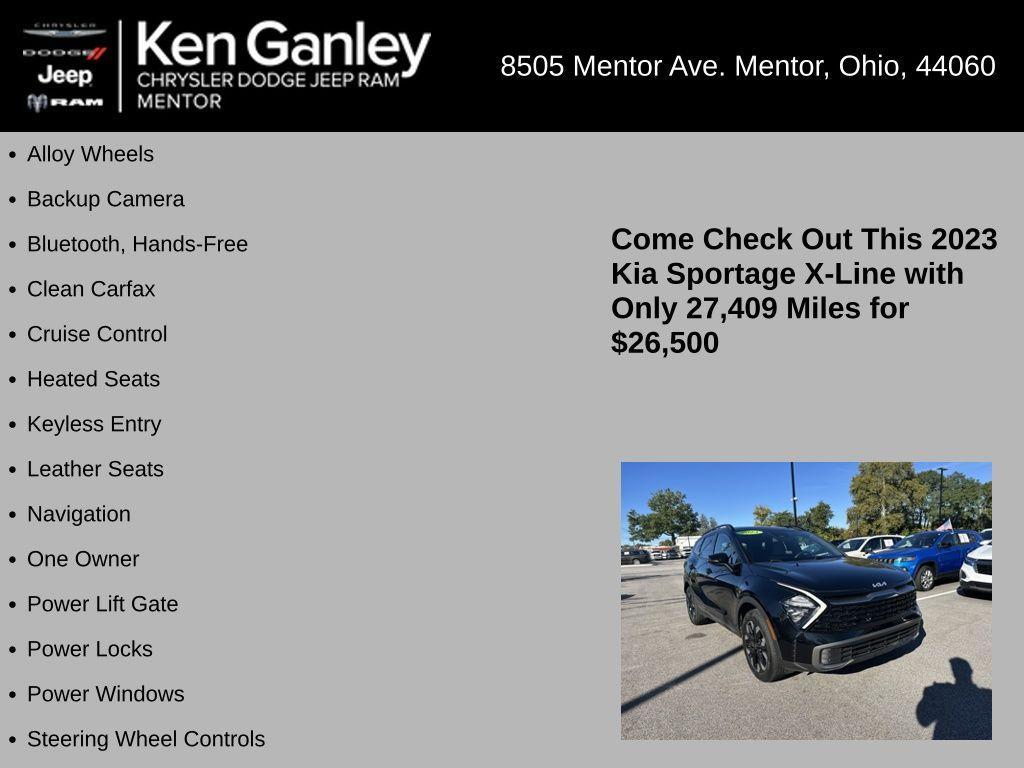 used 2023 Kia Sportage car, priced at $26,500