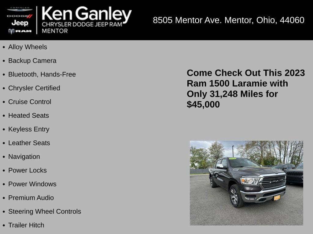 used 2023 Ram 1500 car, priced at $45,000