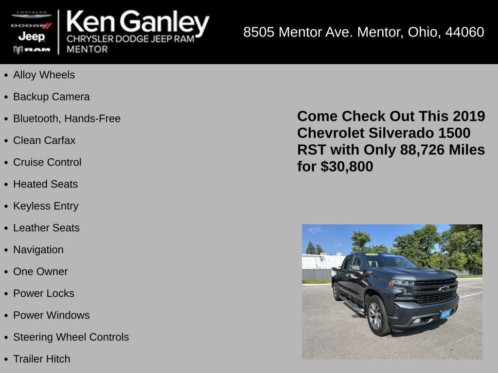 used 2019 Chevrolet Silverado 1500 car, priced at $30,800