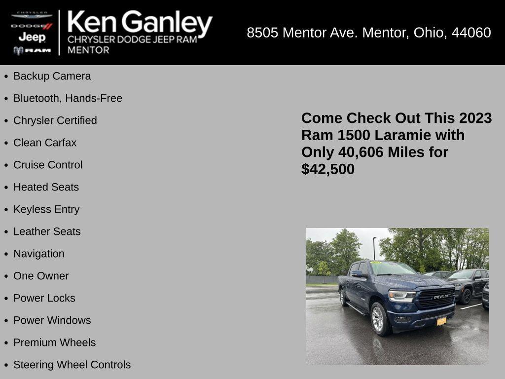 used 2023 Ram 1500 car, priced at $42,500