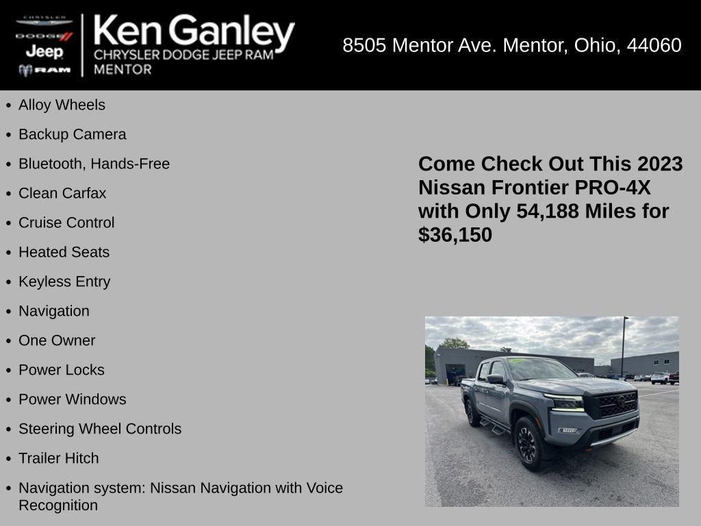 used 2023 Nissan Frontier car, priced at $36,150