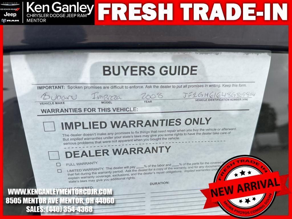 used 2008 Subaru Impreza car, priced at $3,900