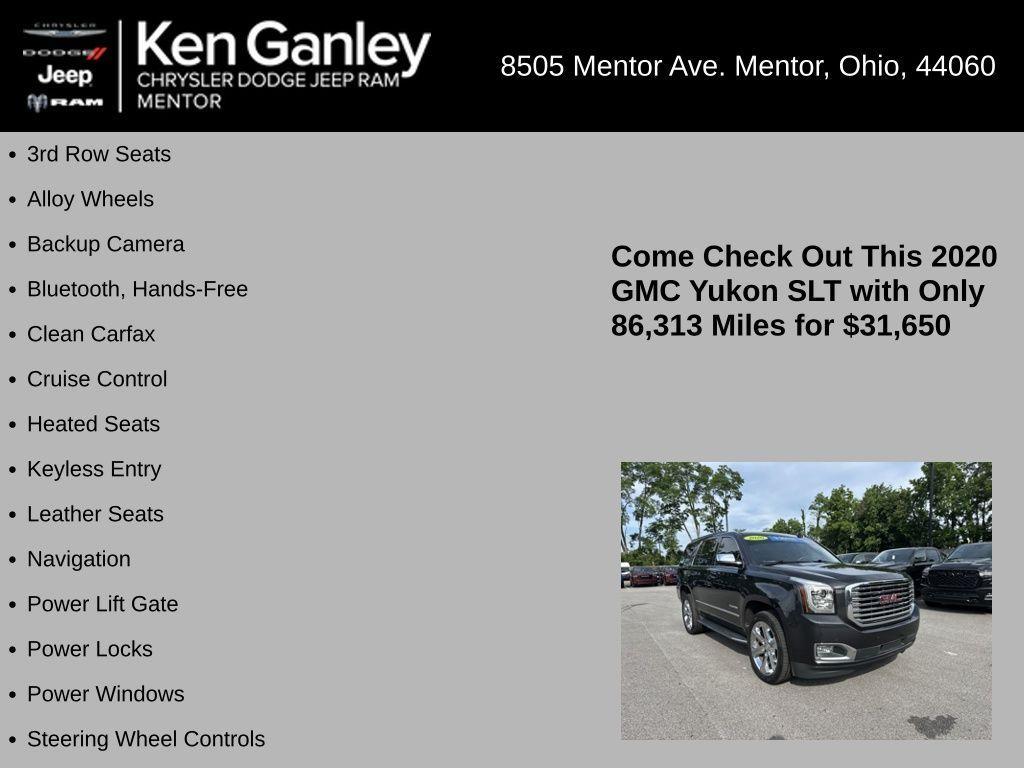 used 2020 GMC Yukon car, priced at $31,650
