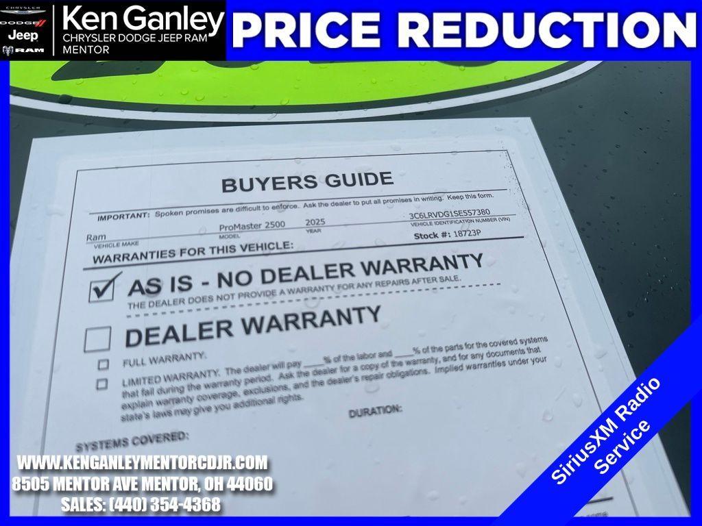 used 2025 Ram ProMaster 2500 car, priced at $40,900