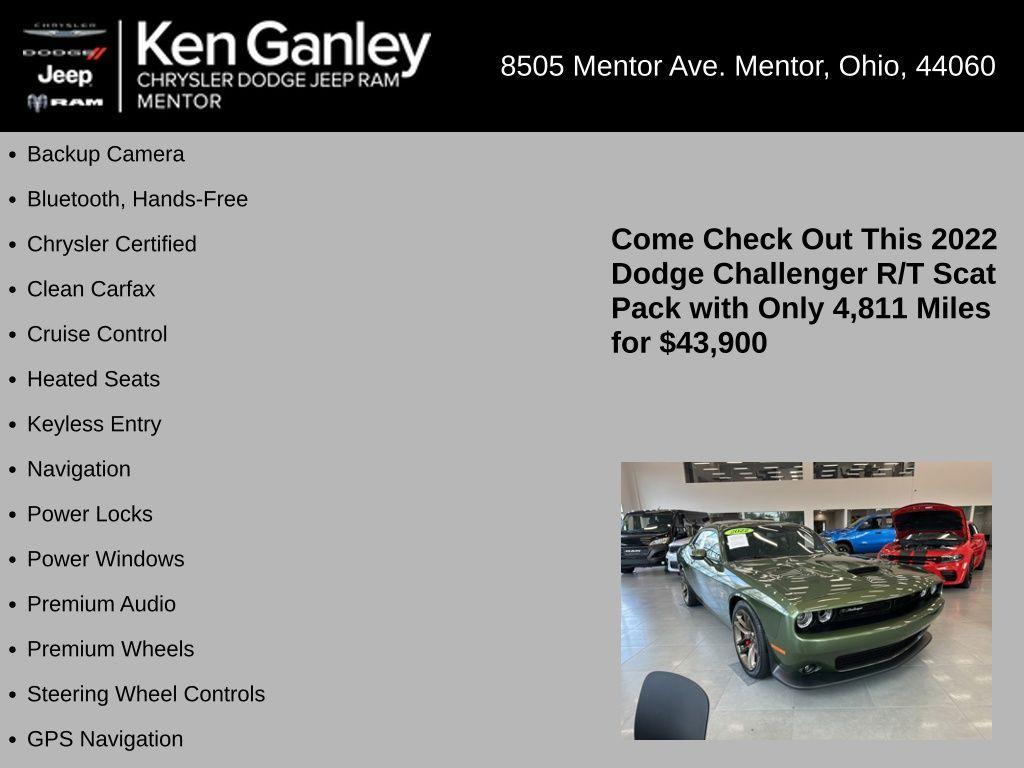 used 2022 Dodge Challenger car, priced at $43,900