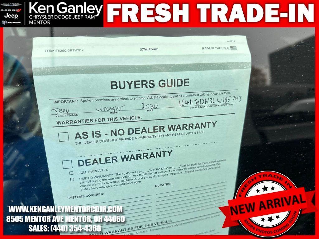 used 2020 Jeep Wrangler Unlimited car, priced at $21,900